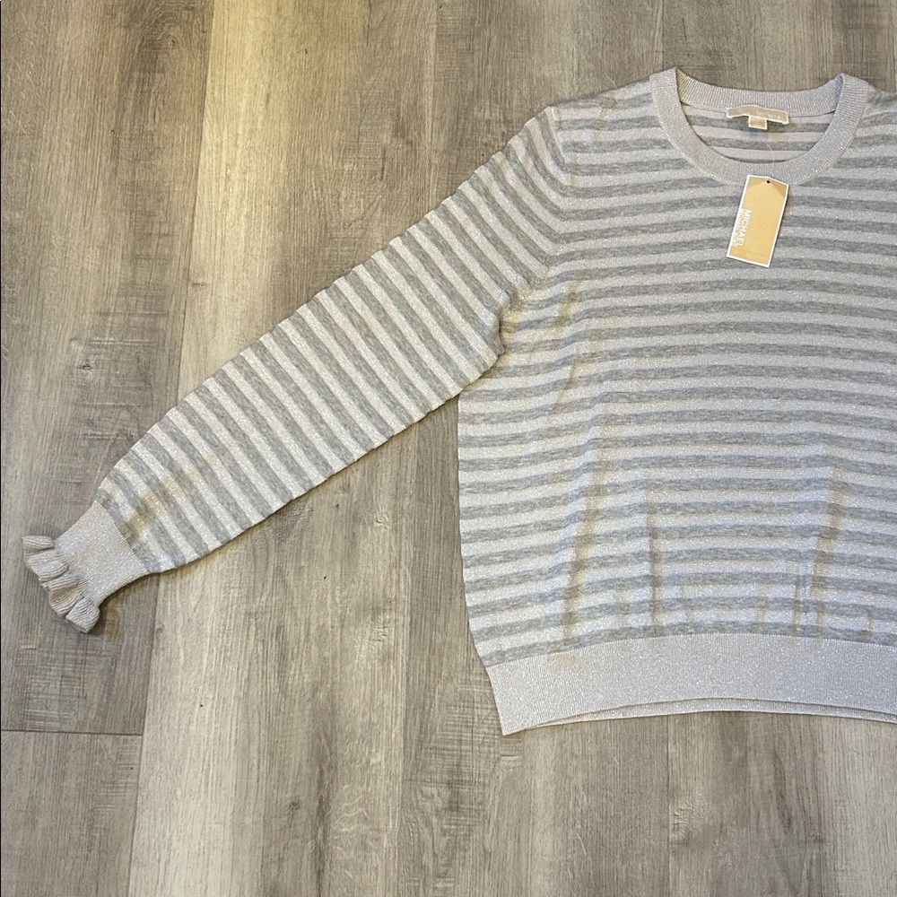 NWT Michael Kors Shimmer Sweater Sz XL - Picture 2 of 9